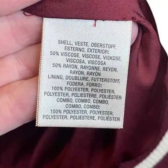 Anthropology Elevenses Solstice Embroidered Floral Bomber Jacket Size Small - Picture 14 of 15